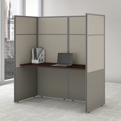 Bush Business Furniture Easy Office 66.34" x 59.92" Single Desk, Mocha Cherry (EODH260MR-03K)