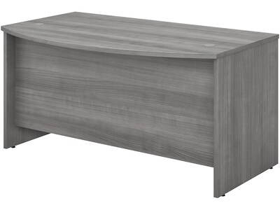Bush Business Furniture Studio C 60W x 36D Bow Front Desk, Platinum Gray (SCD160PG)