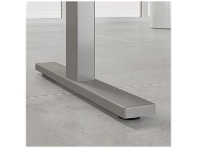 Bush Business Furniture Studio C 60"W Electric Height Adjustable Desk, Credenza, Mobile File Cabinet, Platinum Gray (STC017PGSU)