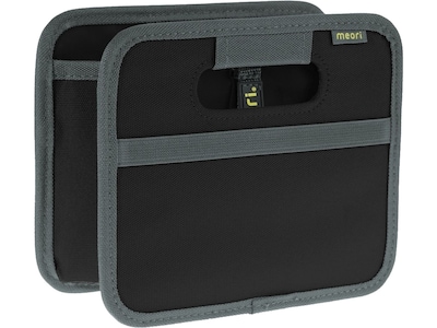 meori Mini Foldable Fabric Storage Box, 5x6.5x5, Lava Black (A100427)