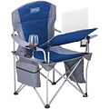 Creative Outdoor Distributor i-Chair Aluminum Frame Folding Chair With Tilt Adjust Table, Blue/Gray, 810396