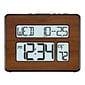 La Crosse Technology Backlight Atomic Calendar Walnut finish Clock with Large Digits (513-1419BL-WA)