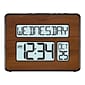La Crosse Technology Backlight Atomic Calendar Walnut finish Clock with Large Digits (513-1419BL-WA)