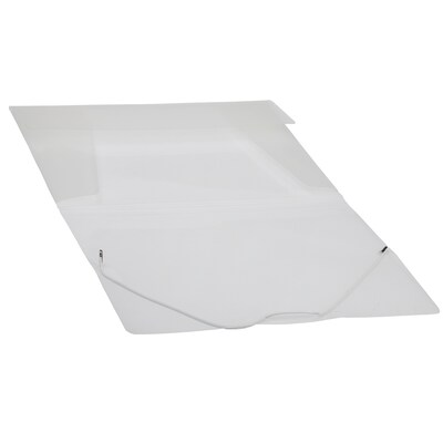 JAM Paper Plastic Portfolio Case with Elastic Closure, Clear (332537)