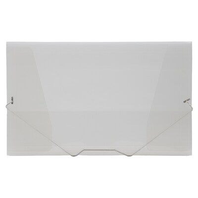 JAM Paper Plastic Portfolio Case with Elastic Closure, Clear (332537)