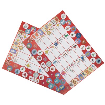 JAM Paper To/From Christmas Gift Tag Stickers, Whimsical Christmas, 24/Pack (2209916343)