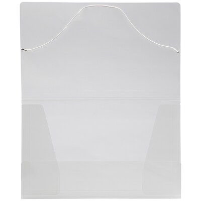 JAM Paper Plastic Portfolio Case with Elastic Closure, Clear (332537)