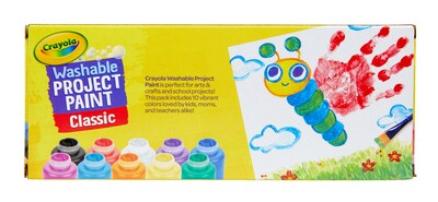 Crayola Classic Washable Watercolors, Assorted Colors, 2 oz., 10 Bottles/Pack (54-1205)