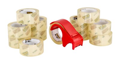 Scotch® Commercial Grade Shipping Packing Tape, 1.88" x 54.6 yds., Clear, 12 Rolls (3750-12-DP3)
