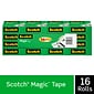 Scotch Magic Invisible Tape Refill, 3/4" x 27.77 yds., 16 Rolls/Pack (810K16)