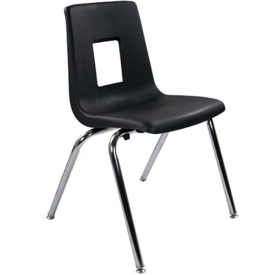 Advantage Black Student Stack School Chair - 18 (ADVSSC18BLK50) | Quill