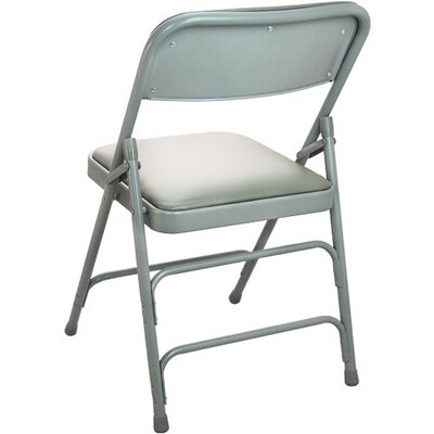 Advantage Gray Padded Metal Folding Chair, Gray 1" Vinyl Seat 80 Pack (DPI903V-GG)