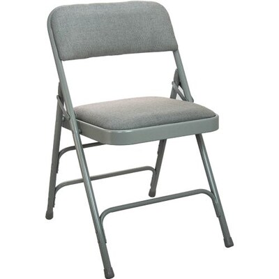 Flash Furniture Advantage Fabric/Steel Padded Folding Chair, Gray, 40/Pack (DPI903FGG)