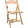 Advantage Natural Wood Folding Wedding Chair, 80 Pack (WFC-NWF)