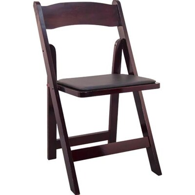 Advantage Mahogany Wood Folding Wedding Chair, 80 Pack (WFC-M)