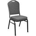 Advantage Premium Charcoal Gray Crown Back Banquet Chair, 2 Pack (CBMW-211-2)