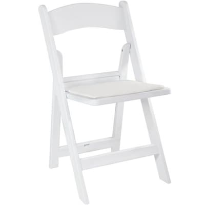 Advantage White Resin Folding Wedding Chairs 4 Pack (RFWCA-100-4)