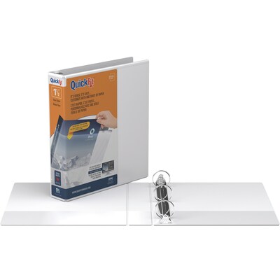 Stride 1 1/2 3-Ring View Binders, White (8712-00)