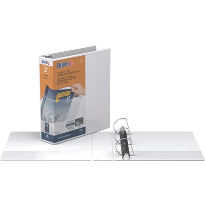 Stride 2" 3-Ring View Binders, D-Ring, White (8703-00)