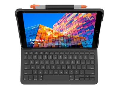 Logitech 920-009482 Slim Folio Plastic Keyboard Case for 10.5 iPad Air, Graphite