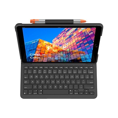 Logitech 920-009482 Slim Folio Plastic Keyboard Case for 10.5 iPad Air, Graphite