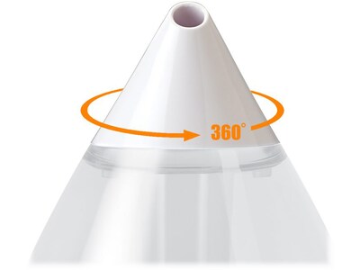 Crane Ultrasonic Cool Mist Tabletop Humidifier, 1-Gallon, For Rooms 500 sq. ft., Clear/White (EE-5301CW)