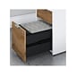 Bush Business Furniture Jamestown 60" L-Shaped Desk Bundle, Fresh Walnut/White (JTN021FWWHSU)