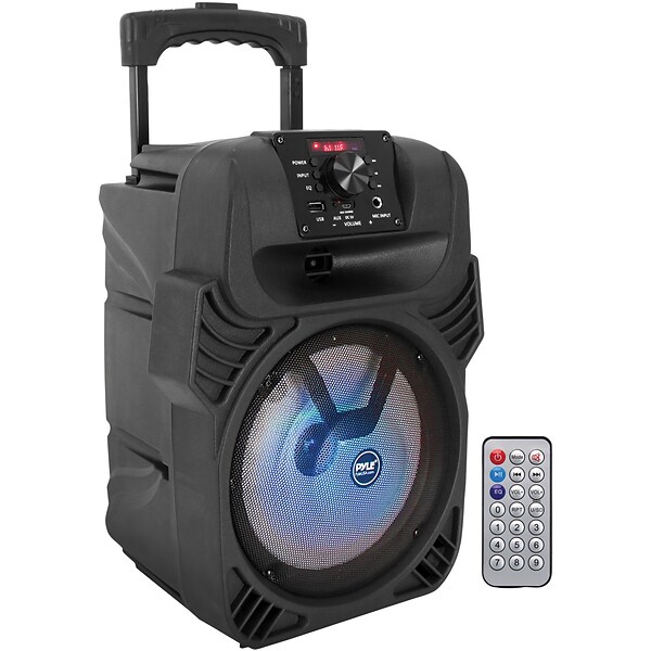 Pyle PPHP844B 400W Portable Indoor Bluetooth PA Speaker and Microphone System, Black