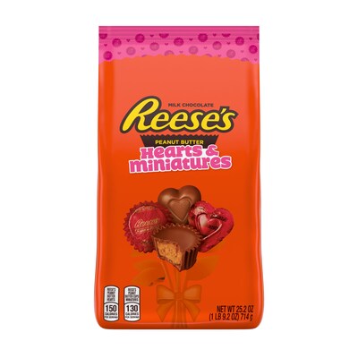 Reeses Chocolate Peanut Butter Hearts Valentines Day Candy, 25.2 oz.  (HEC99962)