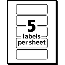 Avery Laser Color Coding Labels, 1 x 3, Neon Orange, 5/Sheet, 40 Sheets/Pack (5477)