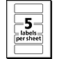 Avery Laser Color Coding Labels, 1" x 3", Neon Orange, 5/Sheet, 40 Sheets/Pack (5477)