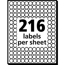 Avery See-Through Color Coding Labels, 1/4 Diameter, Translucent Assorted Colors, 864 Labels/Pack (