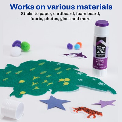 Avery GlueStic Washable Glue Sticks, 6/Pack (98071)