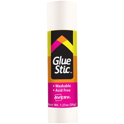 Avery Glue Stic Glue Sticks, White, 6/Pack (98073)