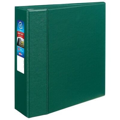 Avery Heavy Duty 4 3-Ring Non-View Binders, D-Ring, Green (79-784)