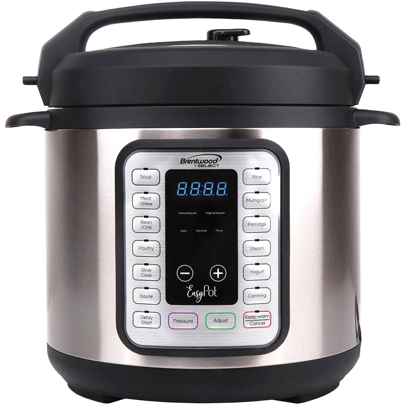 Brentwood Appliances 6-Quart 8-in-1 Easy Pot Electric Multicooker, Silver (EPC-636)