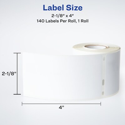 Avery Thermal Shipping Labels, 2-1/8" x 4", White, 140 Labels/Roll, 1 Roll/Box (4153)