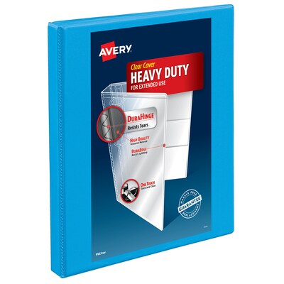 Avery Heavy Duty 1/2 3-Ring View Binder, Light Blue (05004)