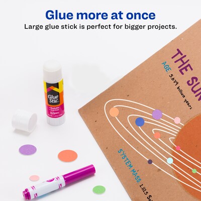 0.26oz Glue Stick Washable for Paper Crafts Art Work School Kids