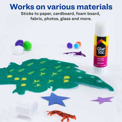 Avery Washable Glue Sticks, White (00196)