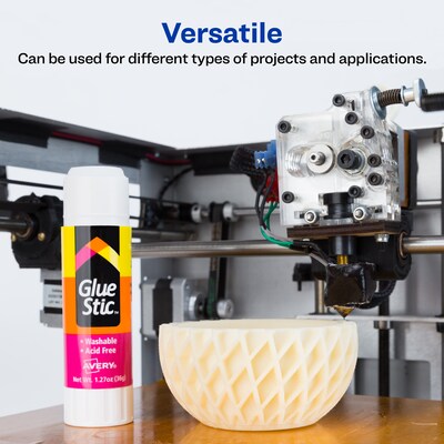 Avery Washable Glue Sticks, White (00196)