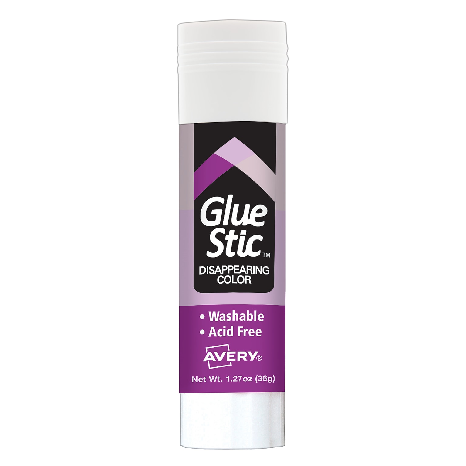 Avery Glue Stic Washable Glue Sticks, 1.27 oz., Purple (00226)