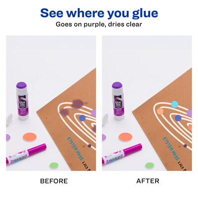 Avery Glue Stic Washable Glue Sticks, Purple (00226)