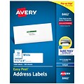 Avery Easy Peel Inkjet Address Labels, 1-1/3 x 4, White, 14 Labels/Sheet, 100 Sheets/Box, 1400 Lab