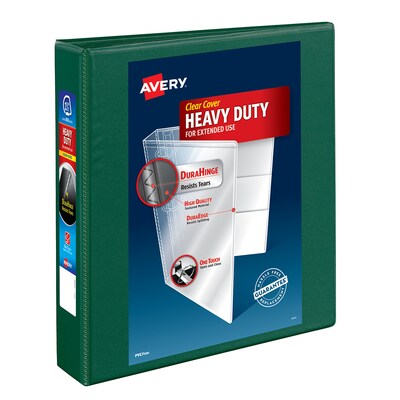 Avery 1 1/2 3-Ring View Binder, Green (79173)