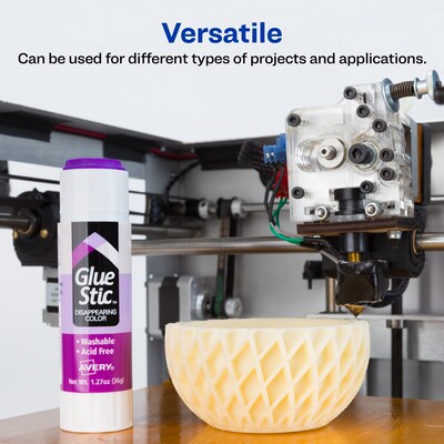 Avery Glue Stic Washable Glue Sticks, Purple (00226)