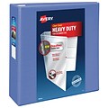 Avery Heavy-Duty 4 3-Ring View Binder, Periwinkle (79329)