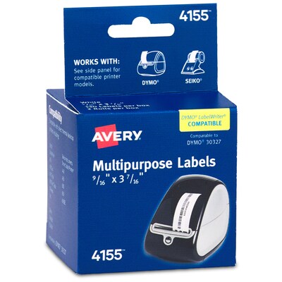 Avery Thermal File Folder Label, 9/16 x 3 7/16, White (4155)