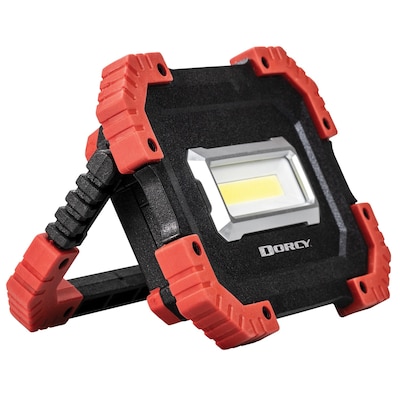 Dorcy Ultra USB 8 in. LED Rechargeable Work Light Lantern with Power Bank, Black/Red (DCY414336)