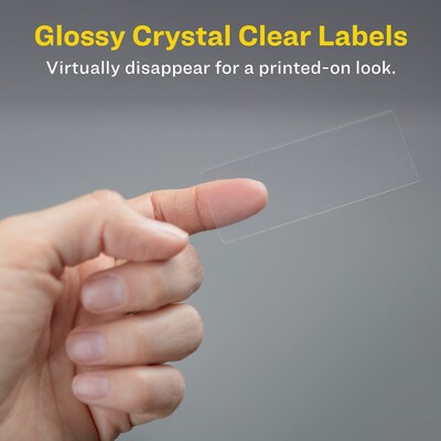 Avery Easy Peel Address Labels, 2/3" x 1-3/4", Glossy Clear, 600 Labels/Pack (6520)